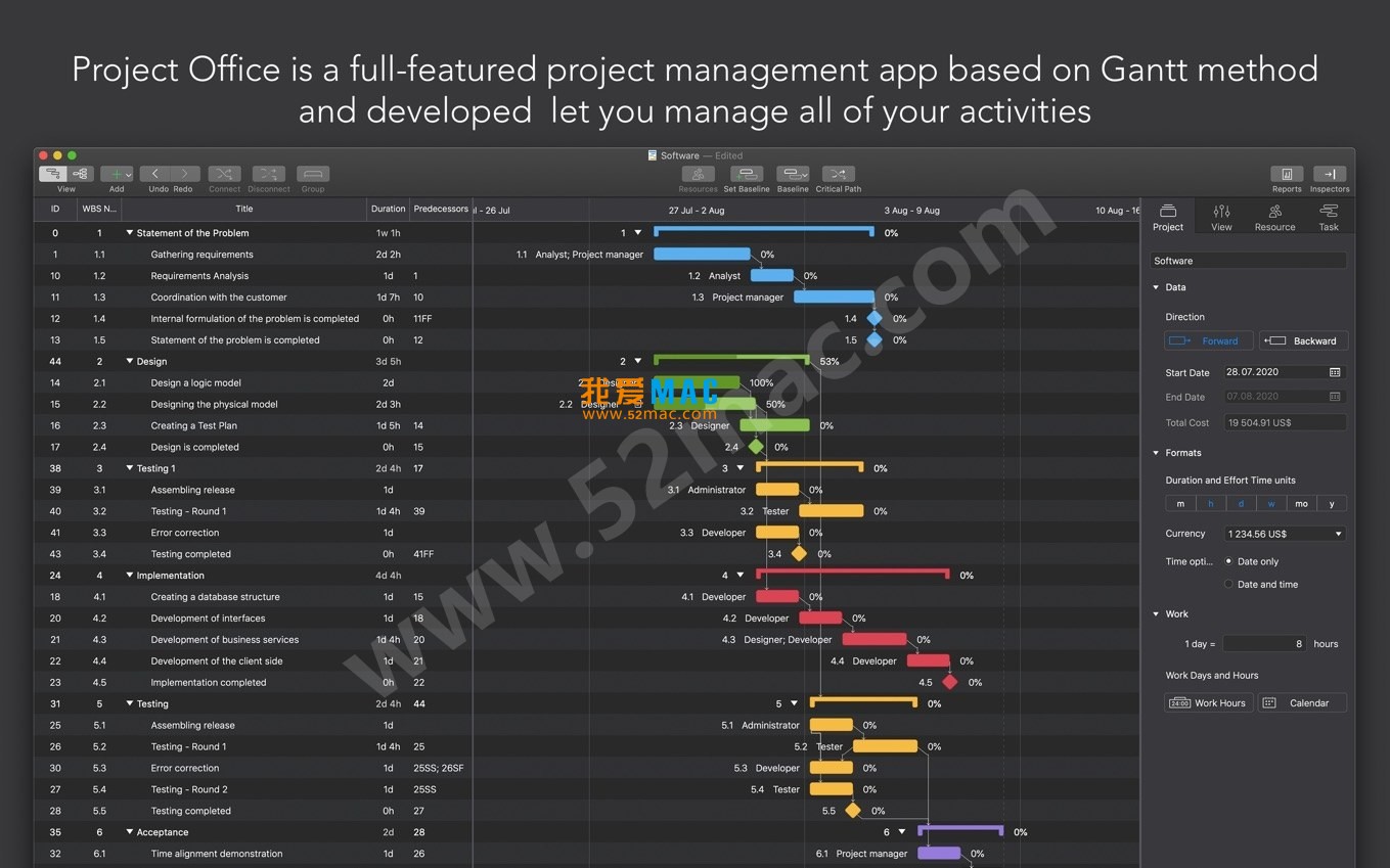 Project Office for Mac v10.7 项目办公室 甘特图 破解版下载_mac版_注册机_序列号 | 爱上MAC