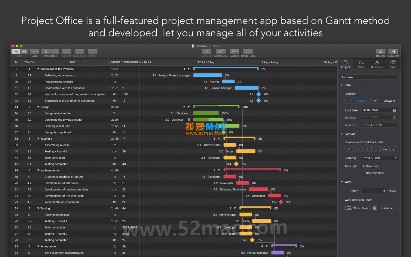 Project Office for Mac v110 项目办公室 甘特图 破解版下载_mac版_注册机_序列号 | 爱上MAC