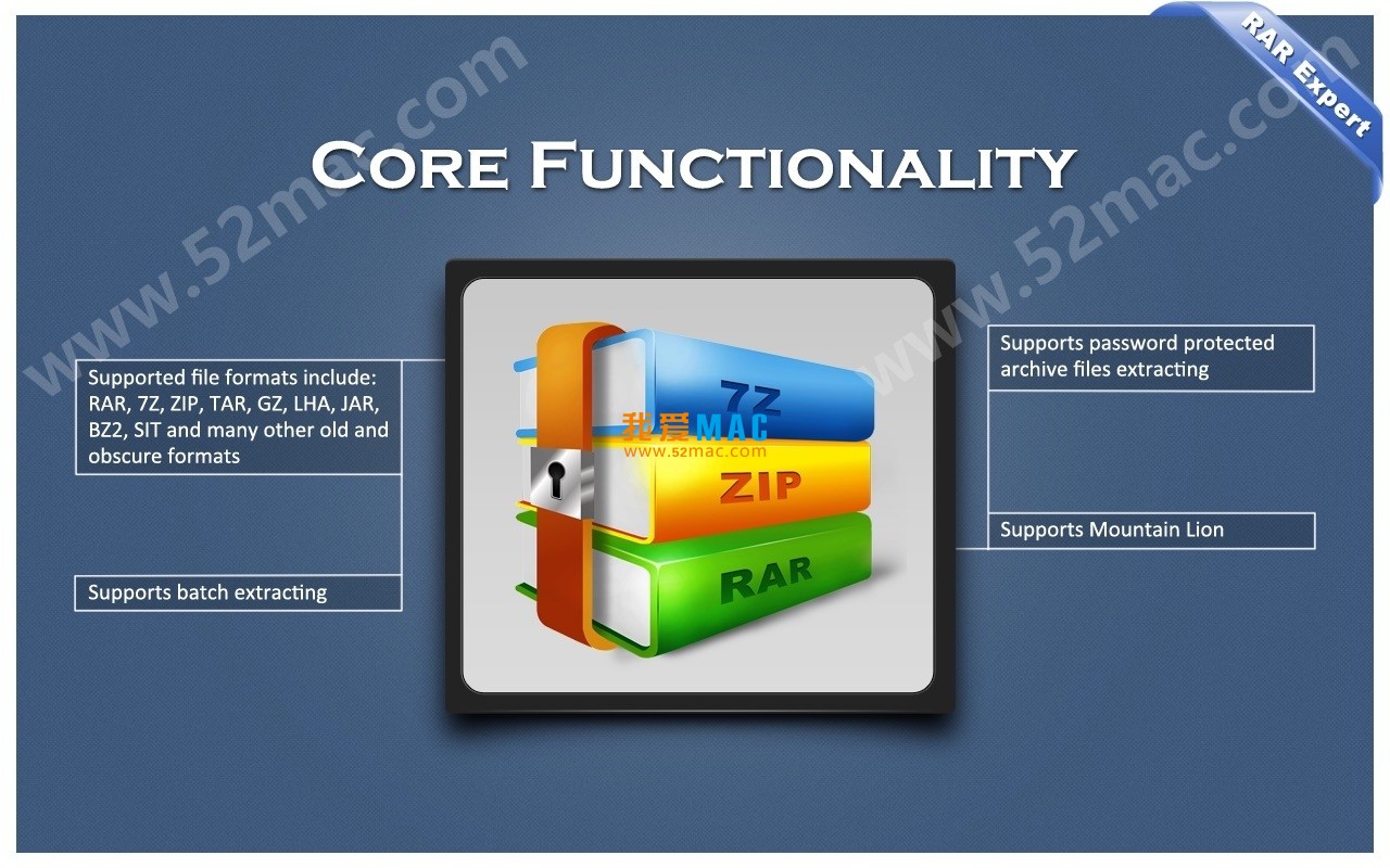 RAR Extractor Expert for Mac v3.0 压缩解压缩工具 中文破解版下载_mac版_注册机_序列号 | 爱上MAC