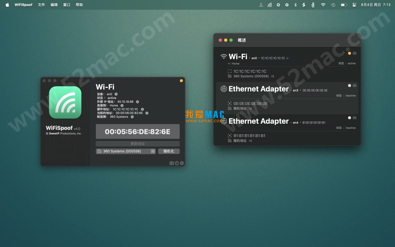 WiFiSpoof for Mac v4.0.7 系统网络工具 中文破解版下载_mac版_注册机_序列号 | 爱上MAC