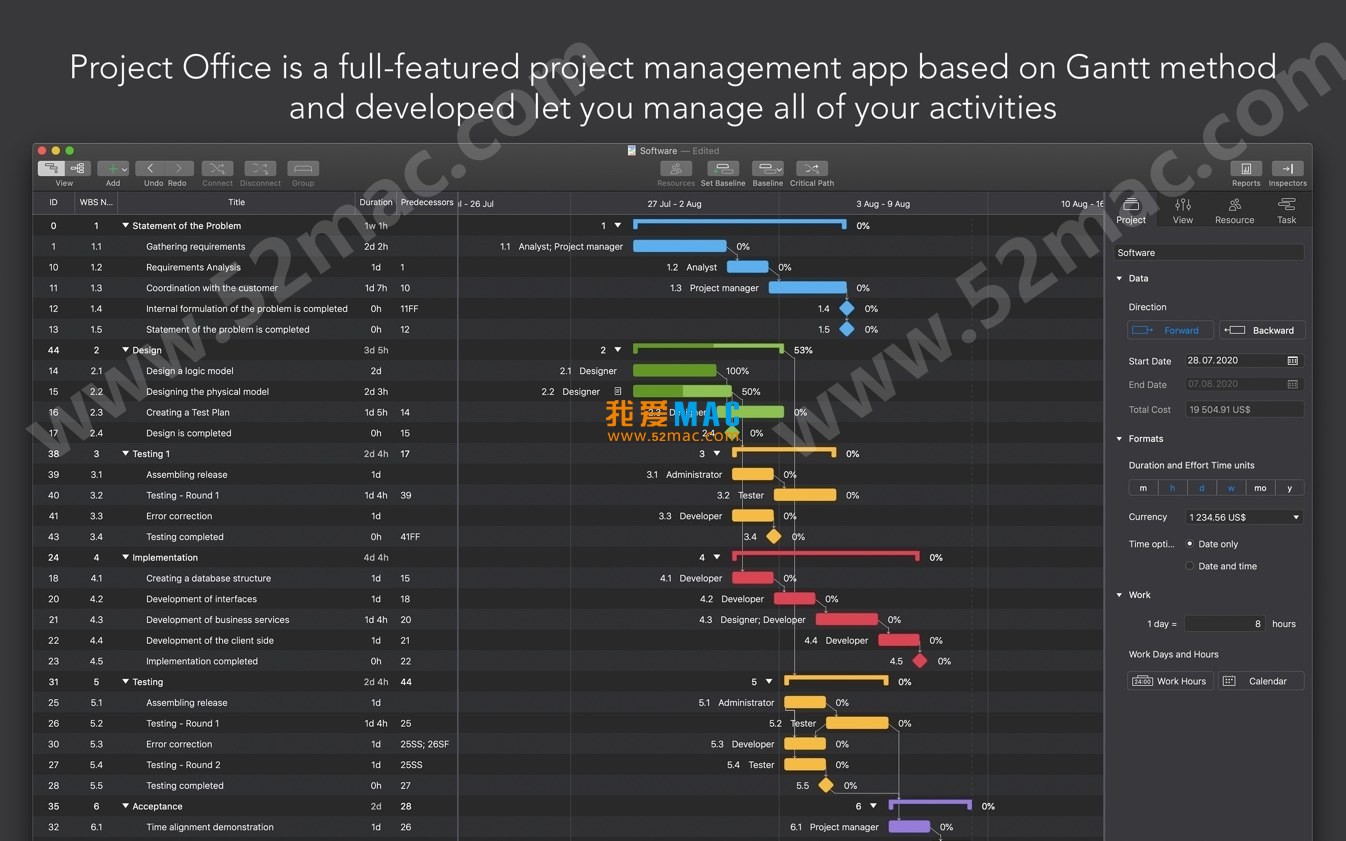 Project Office for Mac v9.7 项目办公室 甘特图 破解版下载_mac版_注册机_序列号 | 爱上MAC