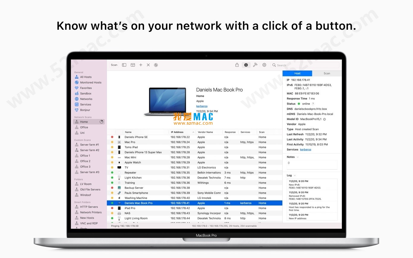 Network Radar for Mac v2.10 网络扫描工具 中文破解版下载_mac版_注册机_序列号 | 爱上MAC
