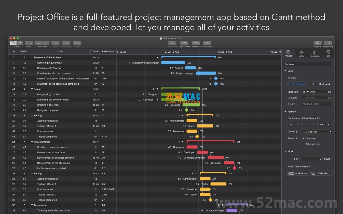 Project Office for Mac v9.2 项目办公室 甘特图 破解版下载_mac版_注册机_序列号 | 爱上MAC