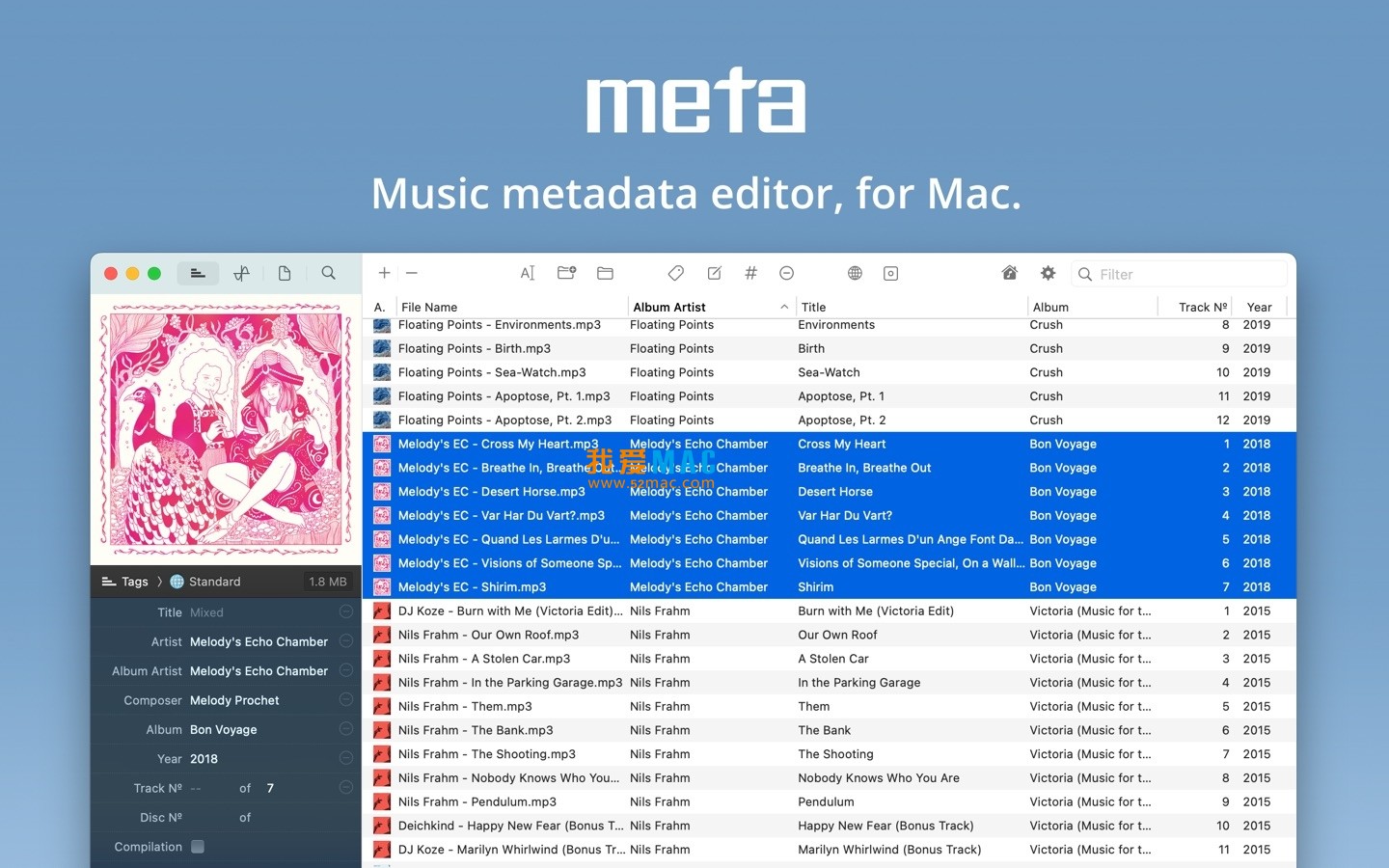 Meta for Mac v2.3.3 数字音乐标签编辑器 破解版下载_mac版_注册机_序列号 | 爱上MAC