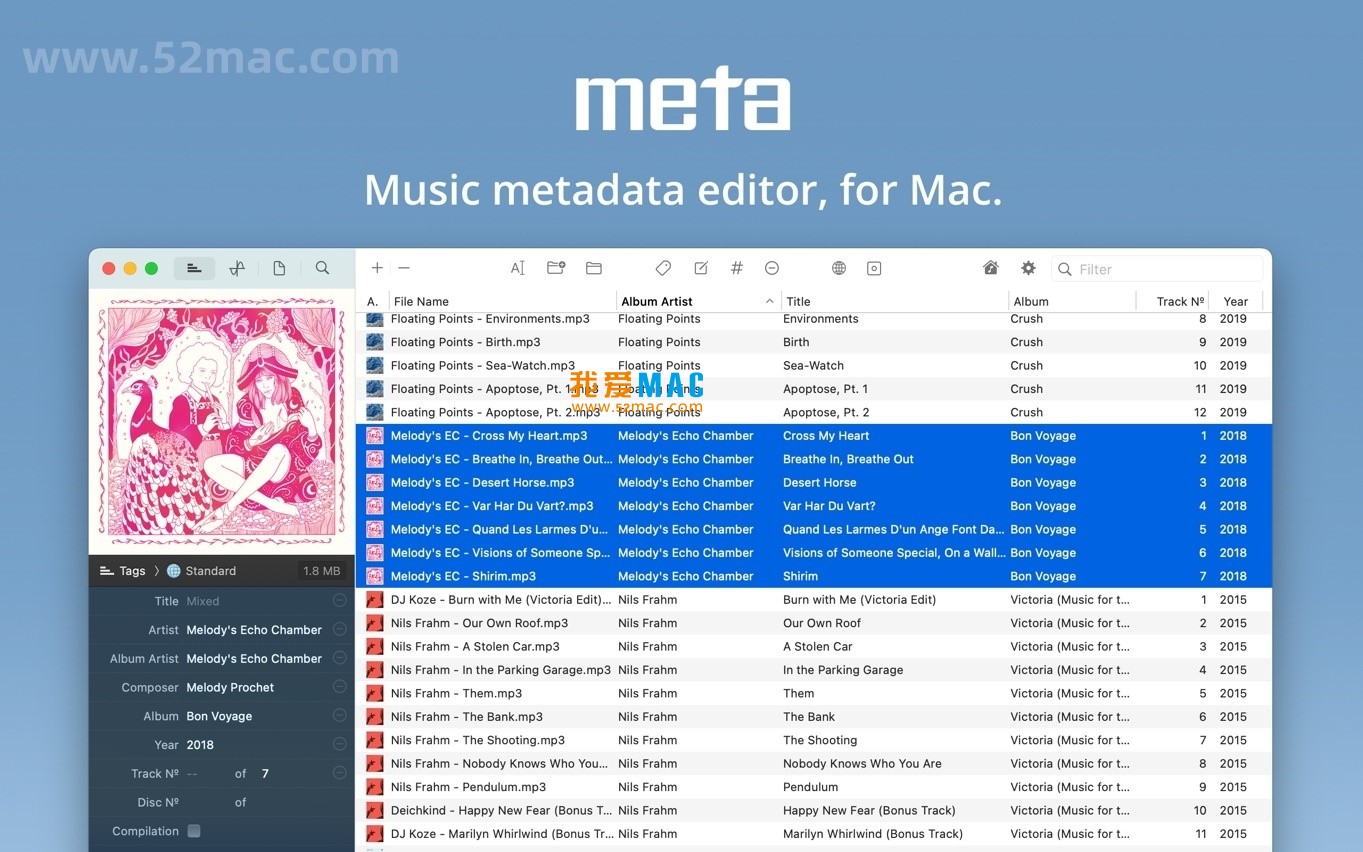 Meta for Mac v2.3 数字音乐标签编辑器 破解版下载_mac版_注册机_序列号 | 爱上MAC